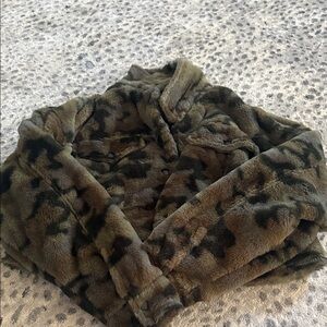 KanCan Camouflage Teddy Jacket